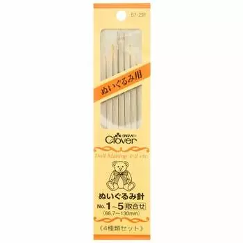 Clover stuffed animal needles No.1~5 6 pieces 57-291