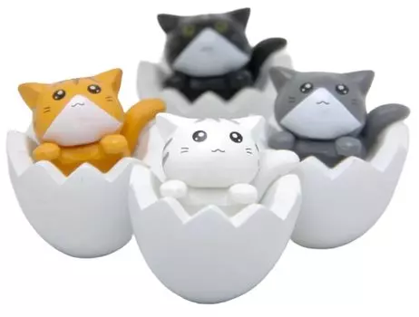 clowin Kitten Набор фигурок для интерьера и стола Cat Разные фигурки для стола, 4, Фигурки, Товары, Аксессуары, Предметы, (белый)