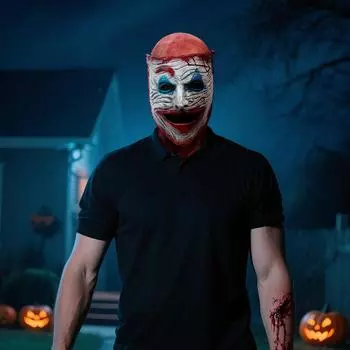 Clown Double Layer Mask Halloween Horror Two Layer Mask One Size