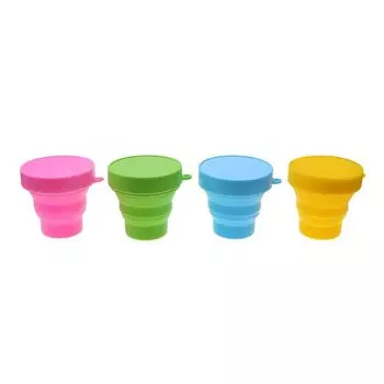 cltgxdd Складная чашка 5 с силиконовой крышкой для высоких и низких температур, совместимая с микроволновой печью для использования на открытом воздухе, 200 мл, посуда, устойчивая, нагревающаяся,