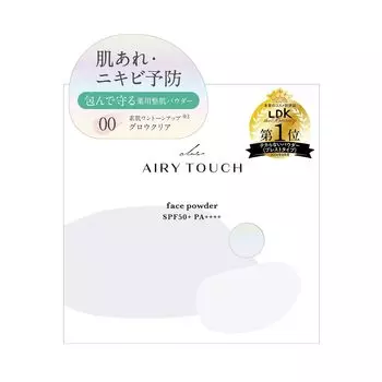 Club Airy Touch Adshield Powder 00 Glow Clear 10g Medicated Face Powder Tone Up Poreless Sebum Absorption Sweat Resistant SPF50+ PA++++