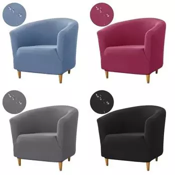 Club Chair Cover Stretch Tub Sofa Slipcover Spandex Sofa Cover for Living Room Armchair Couch Covers Coffee Bar Study Counter