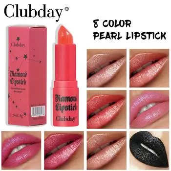 Clubday Новая черная бархатная помада Стойкая цветная жемчужная помада 8 цветов Женская косметика Ежедневный портативный макияж 05
