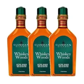 Clubman Reserve Whiskey Wood Лосьон после бритья, 3 упаковки, 117 мл