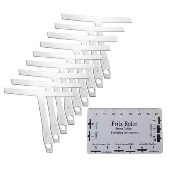 Cluoling String Height Gauge Guitar String Height Ruler String Height Measurement Tool Fingerboard Protection Fingerboard Grinding Repair Tool Bass