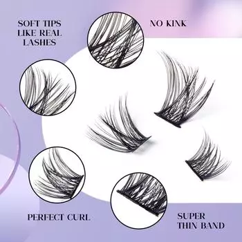 Cluster lashes 120 Clusters Lash Clusters Individual Mega Volume Eyelash Clusters DIY Lash Extensions Soft Fluffy