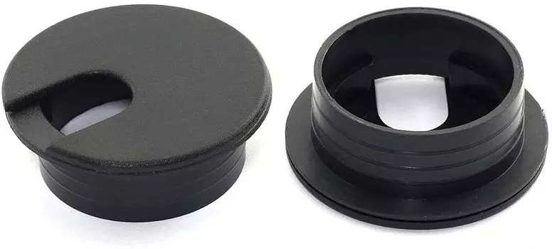 CM Hardware 2 шт. Диаметр отверстия 35 мм Крышка отверстия для проводки Круглая крышка отверстия для кабеля Черная втулка