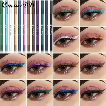 CmaaDu 12 цветов, лежачие тени для век тутового шелкопряда, подводка для глаз, ручки 12pcs