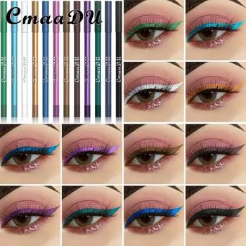 CmaaDu 12 цветов, подводка для глаз с тенями для век шелкопряда, от которой нелегко упасть в обморок в течение длительного времени 01