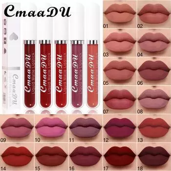 CmaaDu 18 Color Lipstick, водостойкая, стойкая губная помада 01