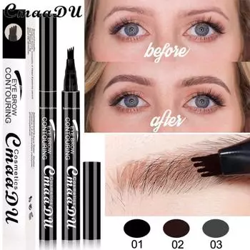 CmaaDu 4 Карандаш для бровей Карандаш для бровей с четырьмя вилками 01
