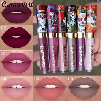 CmaaDu 6 цветов матовой губной помады красного цвета 01