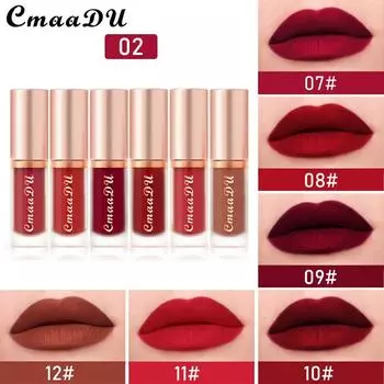 CmaaDu 6 Make Lipstick Dumb Бархатный блеск для губ 01