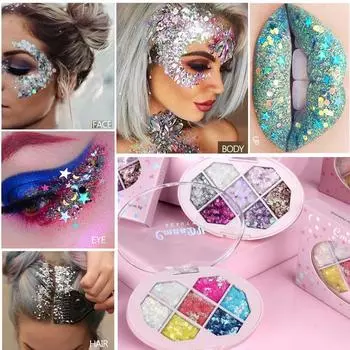 CmaaDU Палитра теней для век Seven Color Glitter 01