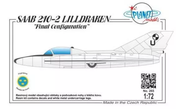 CMK Saab Lildraken Late Delta Wing Испытательная машина 72CMP265 Пластиковая модель 1/72 210-II