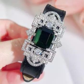 CMM 1 шт., модное ожерелье с подвеской в виде щита из циркония, женское винтажное ожерелье из изумрудного цвета с подвесками из веревки с поясом, кожаные ювелирные украшения изумрудный