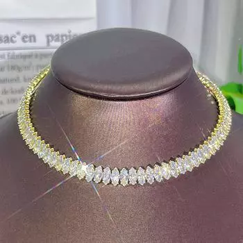 CMM Блеск AAA с кубическим цирконием, регулируемое открытое теннисное колье, ожерелье, женские украшения на шею для хип-хоп, аксессуары, одежда золотой