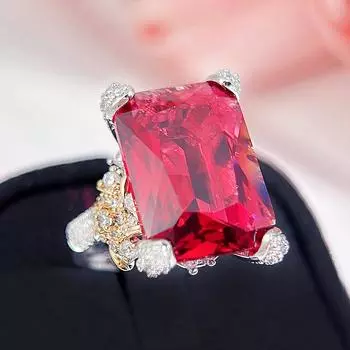 CMM Богемия Современные Ювелирные Изделия Матовый Рубиновый Цвет Открытое Кольцо Партии Свадебные Украшения Подарок рубиновый