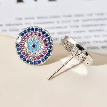 CMM Design Sense креативные круглые серьги смешанного цвета, темпераментные цвета, модные ювелирные изделия в этническом стиле для женщин разноцветный