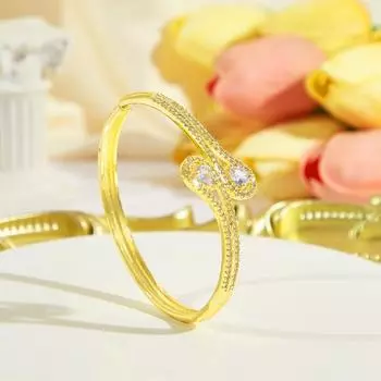 CMM Европейский крест серпентиновый индивидуальный этнический золотой циркониевый браслет для банкета, вечеринки, свадьбы, женщин, модные ювелирные изделия, аксессуары золотой