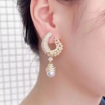 CMM французские элитные европейские модные серьги-подвески с искусственным жемчугом золотые или серебристые аксессуары для свадебной вечеринки, ювелирные изделия золотой