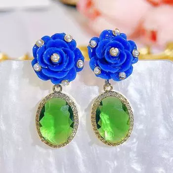 CMM Личность Богемная Мода Прозрачный Контрастный Цвет Кубический Цирконий Подвеска Серьги Молодая Женщина Украшения Для Ушей Аксессуары Для Вечеринки жёлтый