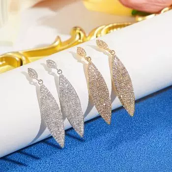 CMM модные популярные блестящие серьги-подвески с каплями воды и цирконием, дизайн диких изысканных женских золотых серебристых украшений золотой