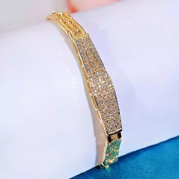 CMM Simple Jewelry Браслеты Подарочные Золотые Инкрустированные Цирконом Браслет Браслет Женские Модные Аксессуары Для Рук золотой