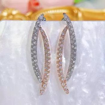 CMM Уникальные разноцветные серьги-подвески из циркония для женской свадебной вечеринки Современные ювелирные изделия Сочетающиеся ювелирные аксессуары разноцветный