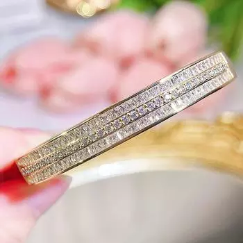 CMM высококачественный роскошный прочный металлический браслет с золотым цирконием, темперамент, европейские и корейские модные женские аксессуары, современные ювелирные изделия золотой