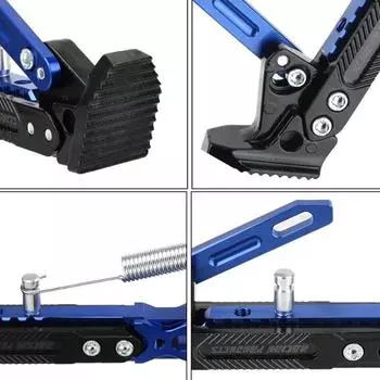 CNC Motorcycle Parking Kick Stand Motorbike Bicycle Adjustable Metal Foot Bracket Durable Corrosion Resistant Holder Accessories фиолетовый