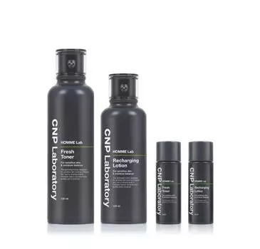 CNP Homme Lab Basic Solution Toner/Lotion 2-piece set (+ 2 miniatures provided)