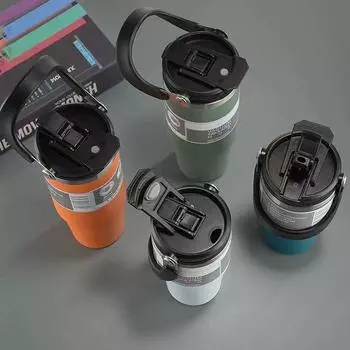 Co2 Stainless Steel Thermos Tumbler Mug Cup Thermos Water Bottle Flask Drinking Sport Outdoor Large Capacity 600ml белый