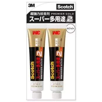 [.co.jp limited] 3M Scotch Super Strong Adhesive Premier Gold Super Versatile 2 20g x 2 White 9002 2P