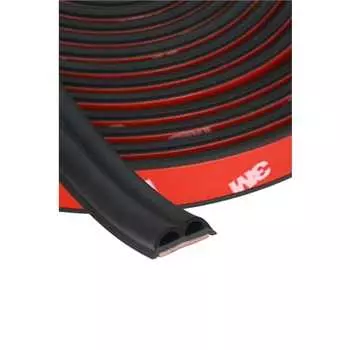 [.co.jp limited] Amon Silent Plan Лента для предотвращения шума ветра для дверей (2 двери) приблизительно. 4.3м 4819 Черный