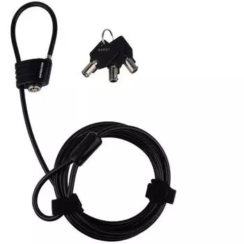 [.co.jp limited] CAPTAIN STAG Bicycle Key Lock Wire Lock Cable Lock Double Loop Lock Dimple Key Lightweight Removable Diameter 4.8mm Length 2m Black Y