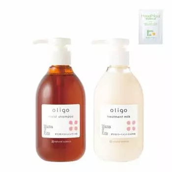 [.co.jp limited] Mama&Kids Oligo Moist Shampoo HS 300 мл и Oligo Treatment Milk HS 300 мл Набор (Включает 1 образец увлажняющей эссенции для головы)