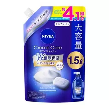 [.co.jp limited] Nivea Cream Care Body Wash European White Soap Refill 1500 мл Мыло для тела Очищающее средство для всего тела Большой объем носика