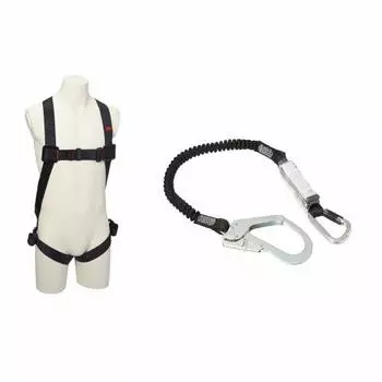 [.co.jp only] 3M New Standard Compliant Full Harness Safety Belt Telescoping Lanyard (Single) Set Protector M/L Fall Prevention Equipment