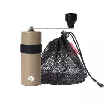 [.co.jp only] Captain Stag (CAPTAIN STAG) Made in Japan Coffee Mill Ceramic Blade Handy Type S Size 18-8 Stainless Steel Mesh Case Included Khaki UW-3