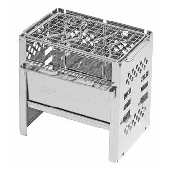 [.co.jp only] Captain Stag (CAPTAIN STAG) Barbecue Stove Fire Stand 3-in-1 Folding Kamado Smart Grill B6 Type with Bag 3 Levels Adjustable [Multi-Pane