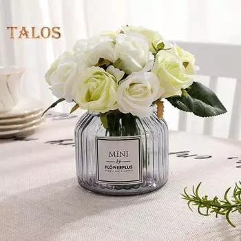 CO & LO 1 букет искусственный цветок розы бонсай этап сад свадьба домашний декор партии One Size фиолетовый