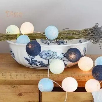 CO&LO 1 комплект гирлянд длиной 300 м. Мощные и простые в установке светодиодные шариковые гирлянды из хлопковой линии для свадьбы. 3m 20 Lights