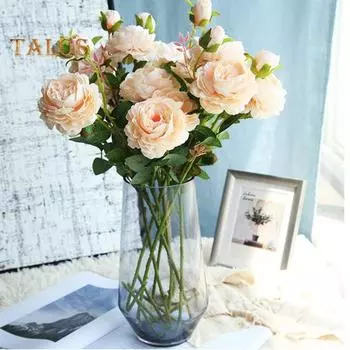 CO & LO 1 шт. искусственный цветок розы DIY сценический вечерние домашний свадебный праздничный декор One Size фиолетовый