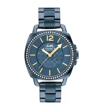 COACH 14503985 Blue Dial Blue Stainless Steel Bracelet Boyfriend 34mm Blue Watch,