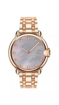 COACH 14503988 Mother of Pearl Dial Rose Gold Bracelet Arden 36mm Rose Modern Women s Watch, Gold,