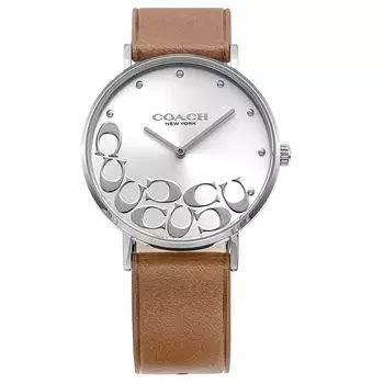 [Coach] Часы PERRY Silver Dial Quartz Daily Waterproof Mineral Glass 36mm 14503803 женские коричневые [Товар]