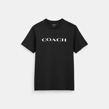 Coach Фирменная футболка из органического хлопка черного цвета XLarge
