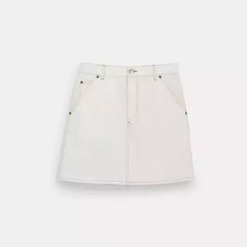 Coach Юбка из твила Utility из органического хлопка и переработанного полиэстера с оттенком белого 25 Waist
