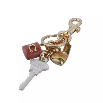 Coach Key Cluster Bag Charm CP891 IMPMC Multi IM/Pink [Used]